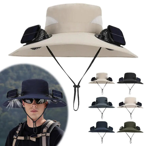 Chapeau ventilateurs solaires coloris