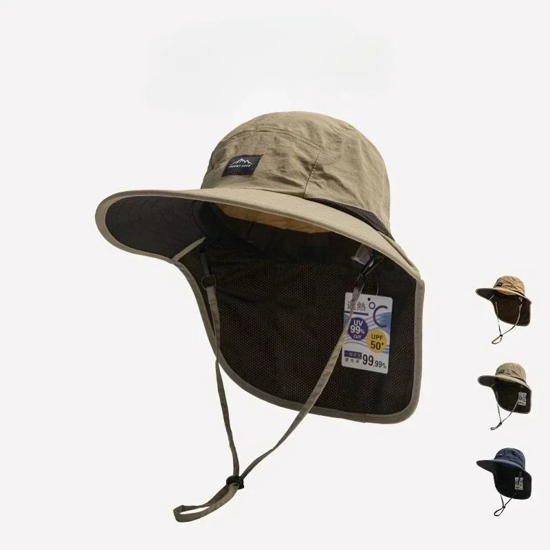 Chapeau de randonnée anti-UV kaki