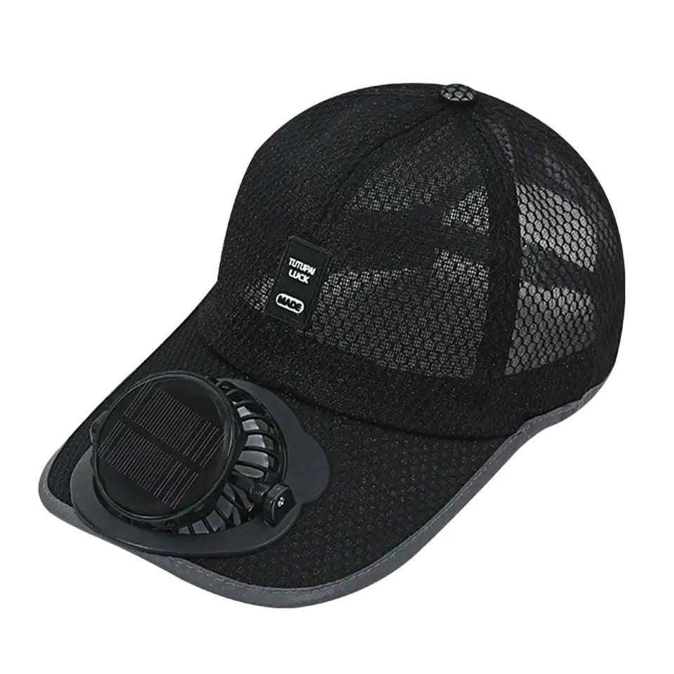 Casquette ventilateur portée